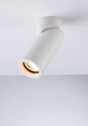 Plafoniera moderna a faretto lampada soffitto bianco alluminio orientabile