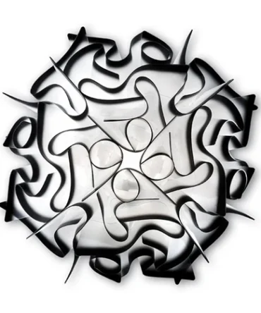 SLAMP VELI  Plafoniera/Applique nera media - D. 53 cm