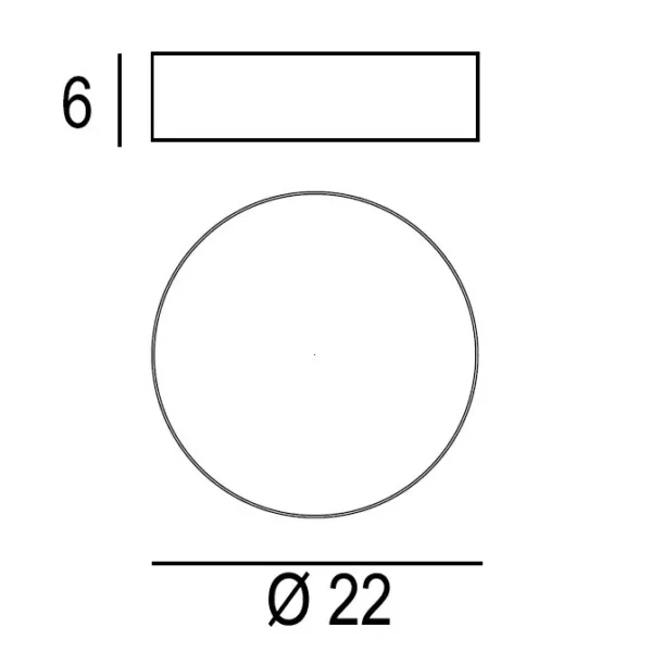 PROMOLUCE BOX T20 Plafoniera rotonda foglia argento, oro e rame- Diam. 22 cm
