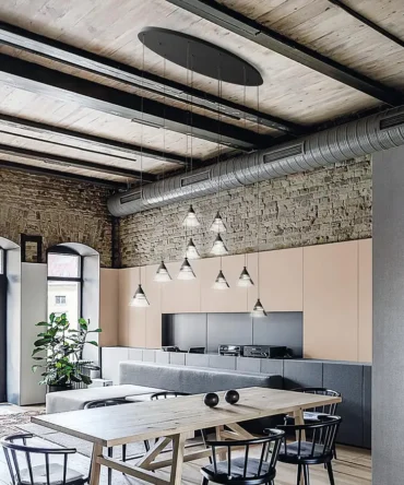 PROMOLUCE CONY S10C Lampada a sospensione bianco, nero, oro rosato Led dieci luci, piastra ovale - L.120 cm