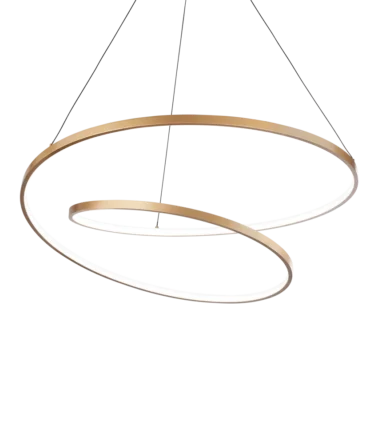 IDEAL LUX OZ Sospensione  con finitura ottone D. 100- H. 200 cm