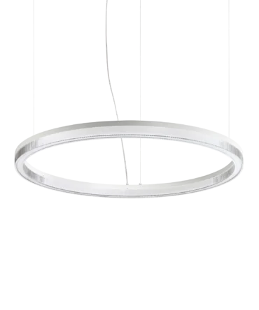 IDEAL LUX CROWN Sospensione finitura bianca D. 80- H. 205 cm