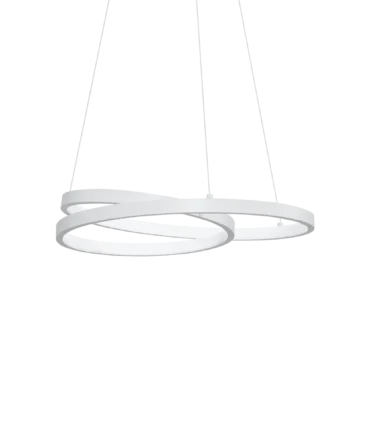 IDEAL LUX OZ Sospensione  con finitura bianca D. 40- H. 200 cm