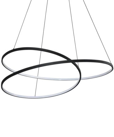 IDEAL LUX OZ Sospensione finitura nera D. 100- H. 200 cm