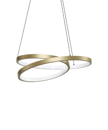 IDEAL LUX OZ Sospensione  con finitura ottone D. 40- H. 200 cm