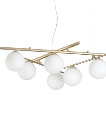 Lampadario moderno IDEAL LUX ATLAS Sospensione oro - Ø 80cm