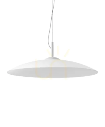 Lampadario a sospensione IDEAL LUX ECLIPSE vetro bianco - D. 60 cm